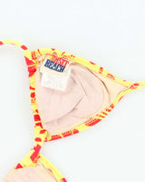 Vintage Y2k 00s Sunset Beach Hawaiian Flower Bikini Top - S
