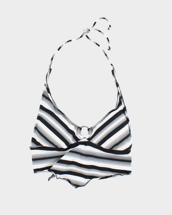 Vintage Y2k 00s Maurices O Ring Stripe Bikini Top - M