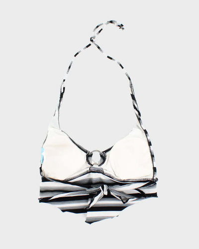 Vintage Y2k 00s Maurices O Ring Stripe Bikini Top - M