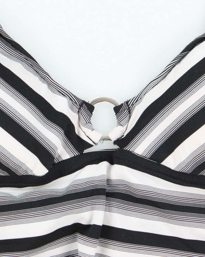 Vintage Y2k 00s Maurices O Ring Stripe Bikini Top - M