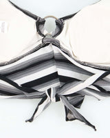 Vintage Y2k 00s Maurices O Ring Stripe Bikini Top - M