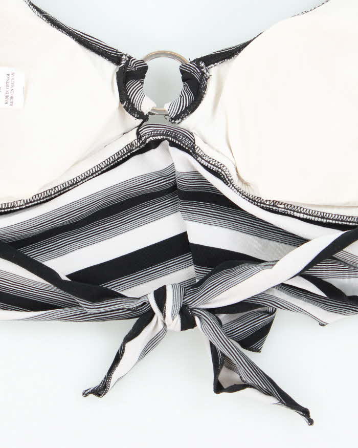 Vintage Y2k 00s Maurices O Ring Stripe Bikini Top - M