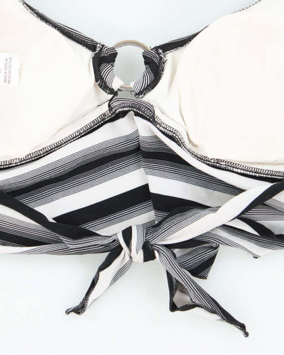 Vintage Y2k 00s Maurices O Ring Stripe Bikini Top - M