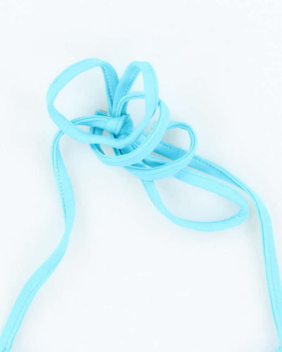 Vintage 90s Blue Stripe Bikini Top - XS