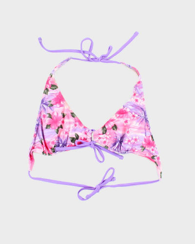 Vintage 90s St Tropez Floral Bikini Top - M