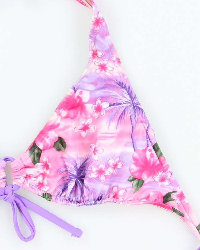 Vintage 90s St Tropez Floral Bikini Top - M
