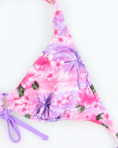 Vintage 90s St Tropez Floral Bikini Top - M