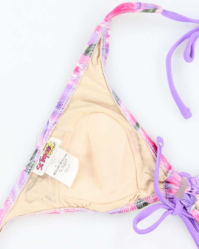 Vintage 90s St Tropez Floral Bikini Top - M