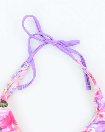 Vintage 90s St Tropez Floral Bikini Top - M