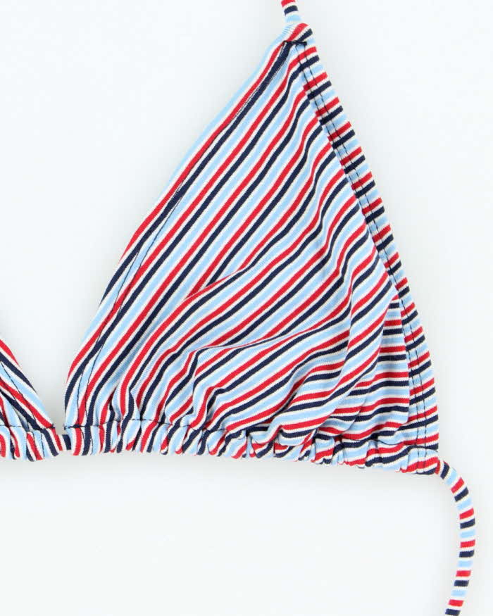 Vintage Y2k 00s Stipe Bikini Top - M