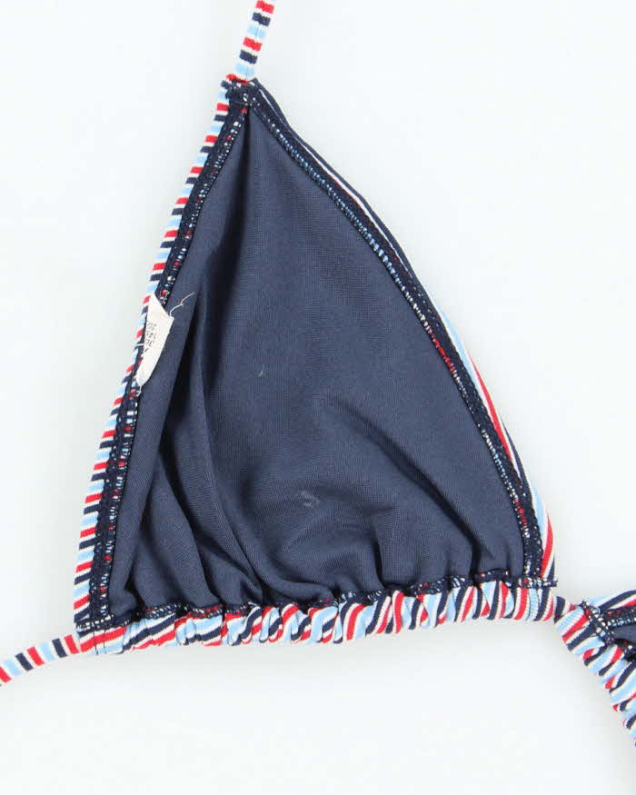 Vintage Y2k 00s Stipe Bikini Top - M