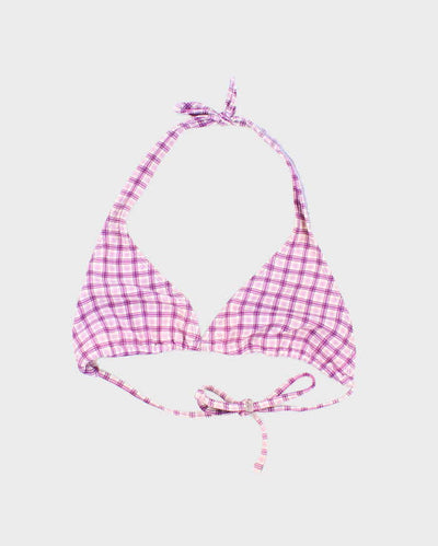Vintage 90s Old Navy Checked Bikini Top - M