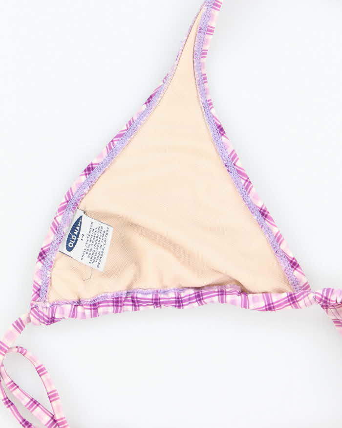 Vintage 90s Old Navy Checked Bikini Top - M