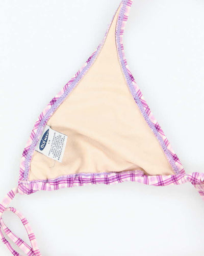Vintage 90s Old Navy Checked Bikini Top - M