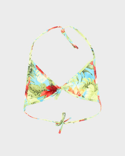 Vintage 90s Xhilaration Shimmery Floral Bikini Top - XL