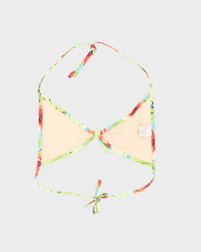 Vintage 90s Xhilaration Shimmery Floral Bikini Top - XL