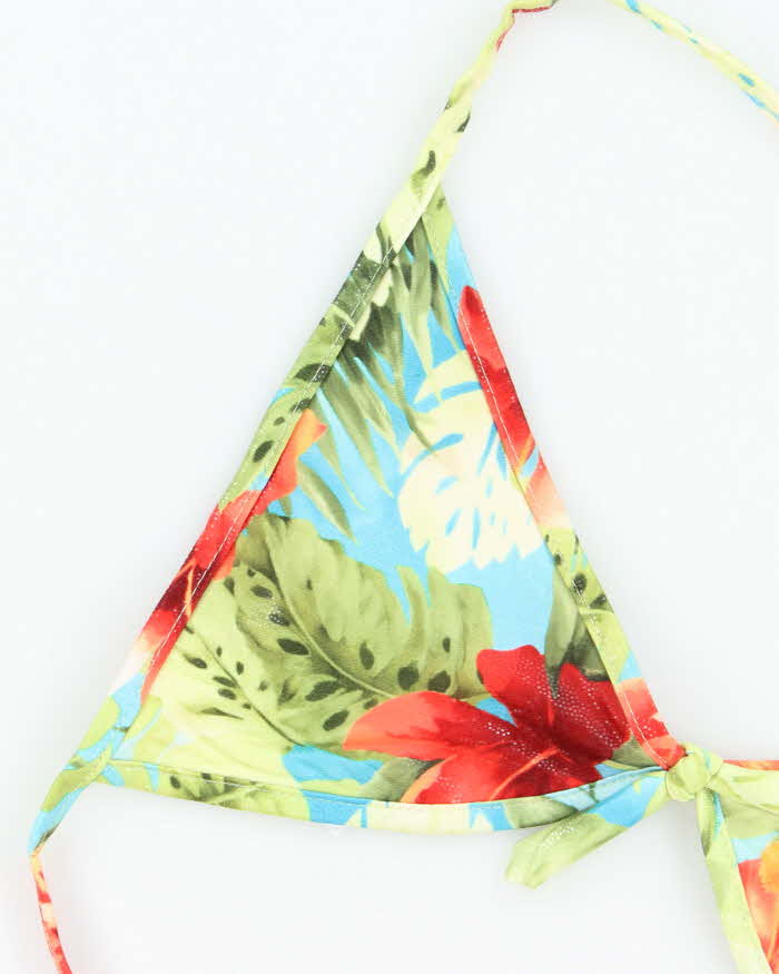 Vintage 90s Xhilaration Shimmery Floral Bikini Top - XL