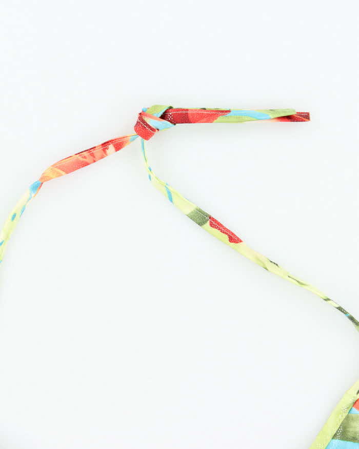 Vintage 90s Xhilaration Shimmery Floral Bikini Top - XL