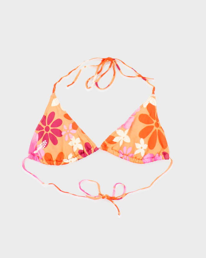 Vintage Y2k 00s Daffy Floral Bikini Top - XS
