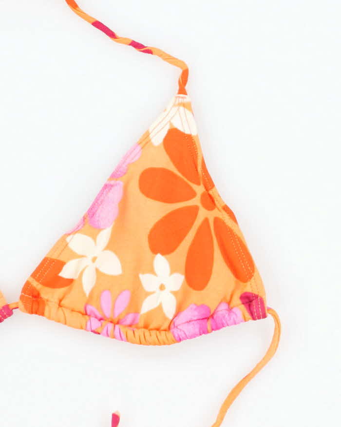 Vintage Y2k 00s Daffy Floral Bikini Top - XS