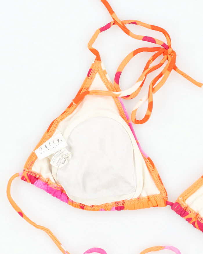 Vintage Y2k 00s Daffy Floral Bikini Top - XS