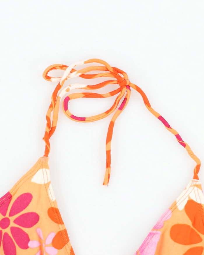 Vintage Y2k 00s Daffy Floral Bikini Top - XS