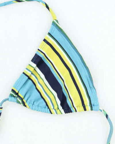 Vintage Y2k 00s Stripe Bikini Top - M