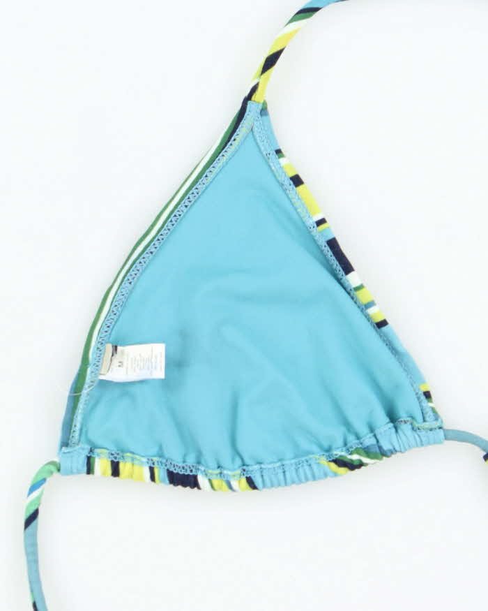 Vintage Y2k 00s Stripe Bikini Top - M