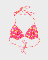 Vintage 90s Citrus Floral Bikini Top - L