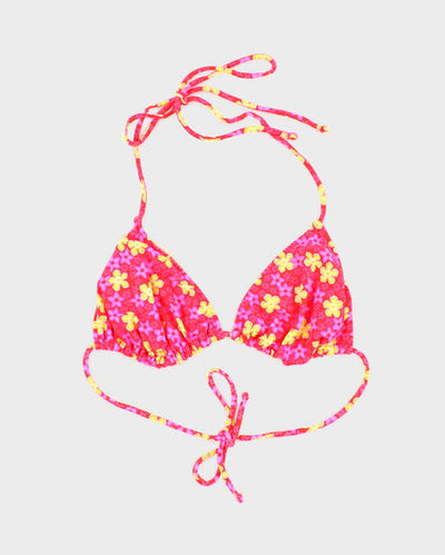 Vintage 90s Citrus Floral Bikini Top - L