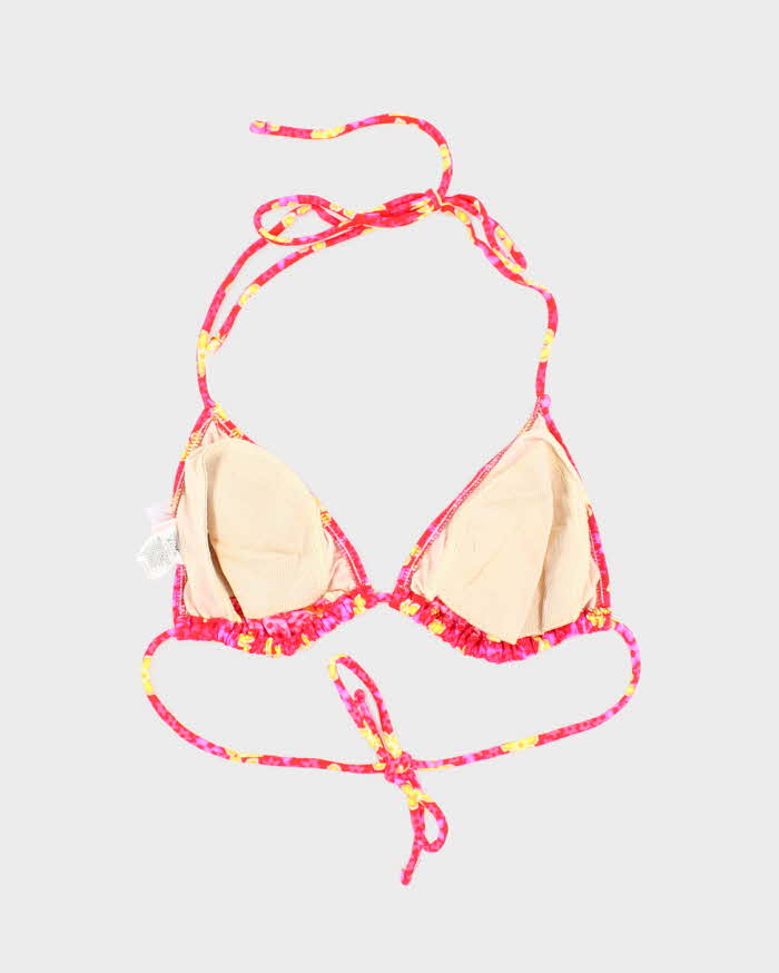 Vintage 90s Citrus Floral Bikini Top - L