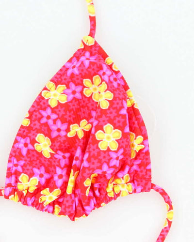Vintage 90s Citrus Floral Bikini Top - L