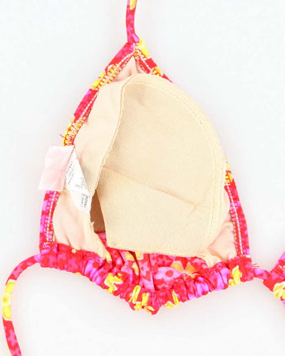 Vintage 90s Citrus Floral Bikini Top - L