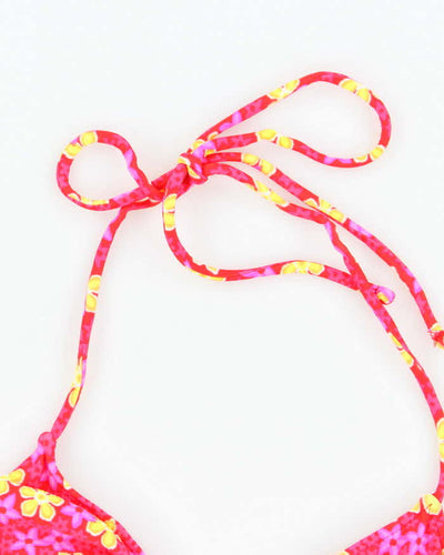 Vintage 90s Citrus Floral Bikini Top - L