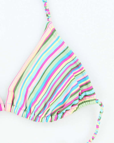 Vintage 90s Xhilaration Stripe Bikini Top - XL