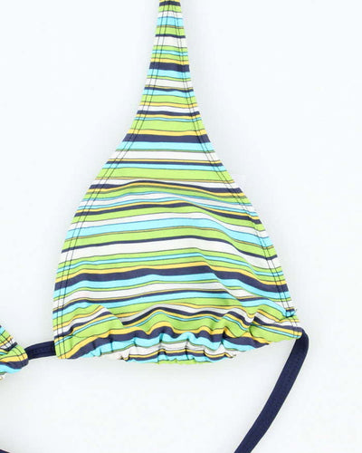 Vintage Y2k 00s Jantzen Ruby Stripey Bikini Top - M