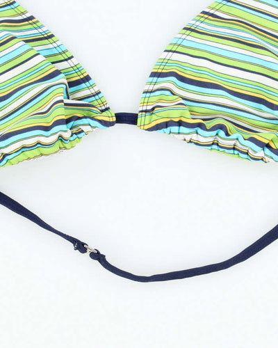 Vintage Y2k 00s Jantzen Ruby Stripey Bikini Top - M