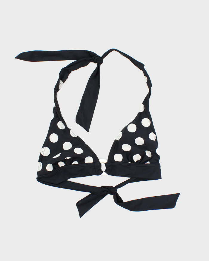 Vintage Y2k 00s Mandarine &amp; Co Polka Dot O Ring Bikini Top - M