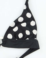 Vintage Y2k 00s Mandarine &amp; Co Polka Dot O Ring Bikini Top - M