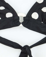 Vintage Y2k 00s Mandarine &amp; Co Polka Dot O Ring Bikini Top - M
