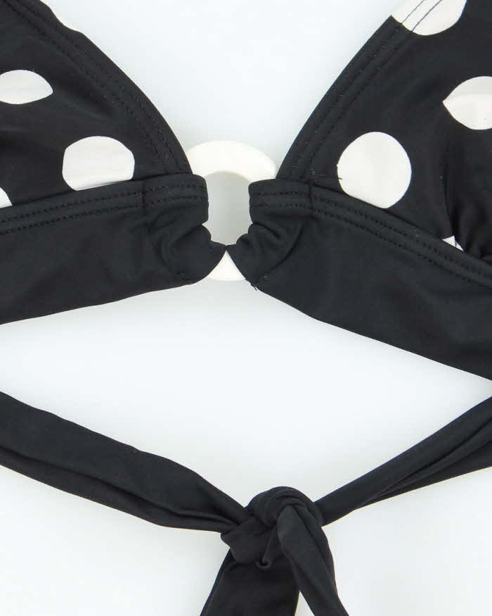 Vintage Y2k 00s Mandarine &amp; Co Polka Dot O Ring Bikini Top - M