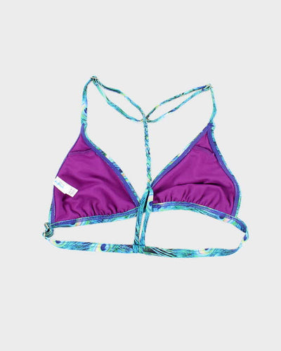 Vintage Y2k 00s La Vie En Rose Peacock Bikini Top - XS