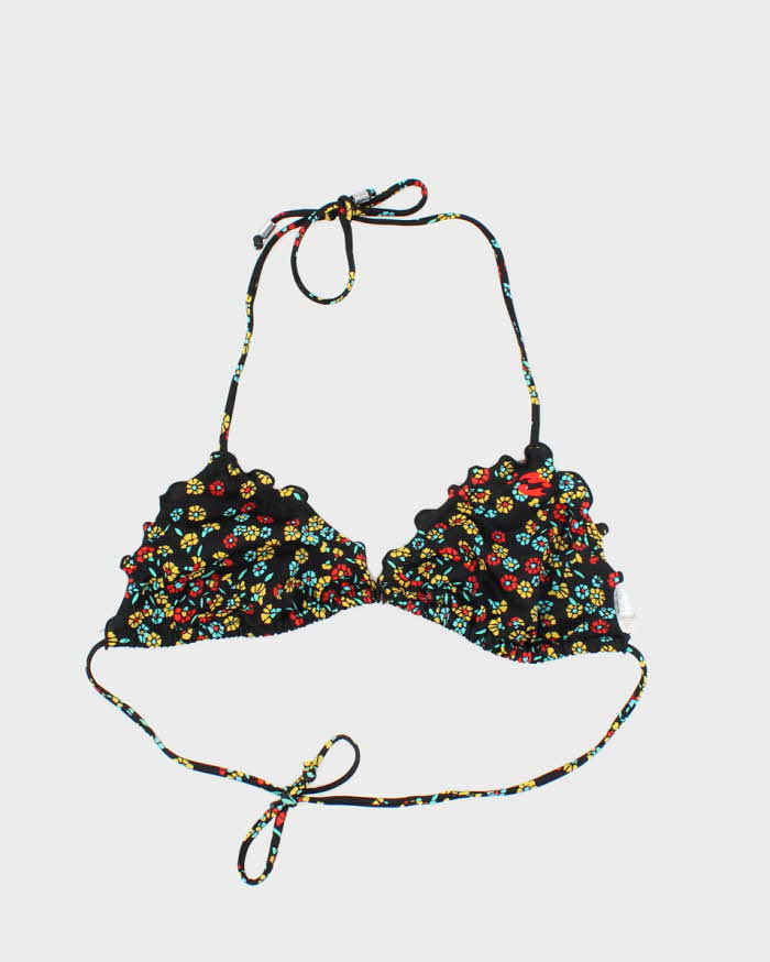 Vintage Y2k 00s Billabong Floral Ruffle Bikini Top - S