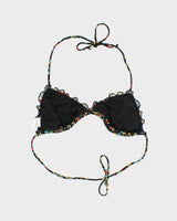 Vintage Y2k 00s Billabong Floral Ruffle Bikini Top - S