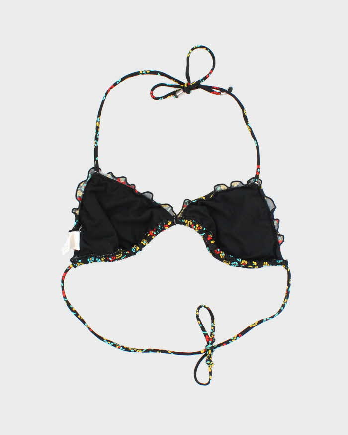 Vintage Y2k 00s Billabong Floral Ruffle Bikini Top - S