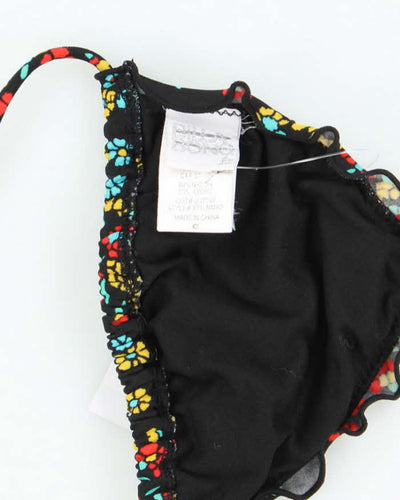 Vintage Y2k 00s Billabong Floral Ruffle Bikini Top - S