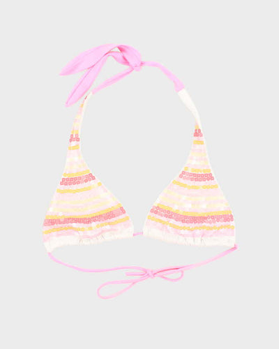 Vintage Y2k 00s Victoria's Secret Sequin Bikini Top - M
