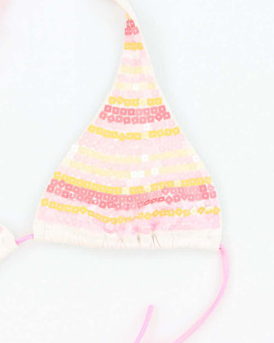 Vintage Y2k 00s Victoria's Secret Sequin Bikini Top - M