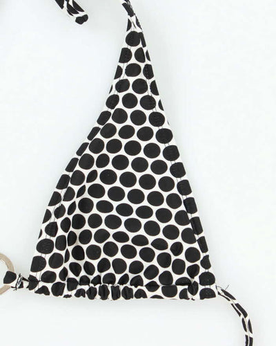Vintage Y2k 00s Pure Alfred Sung Polka Dot Bikini Top - M