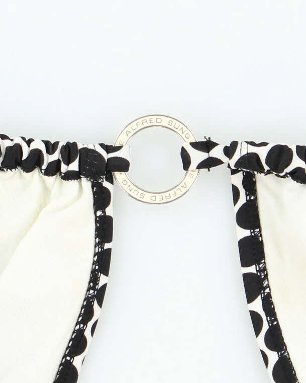 Vintage Y2k 00s Pure Alfred Sung Polka Dot Bikini Top - M